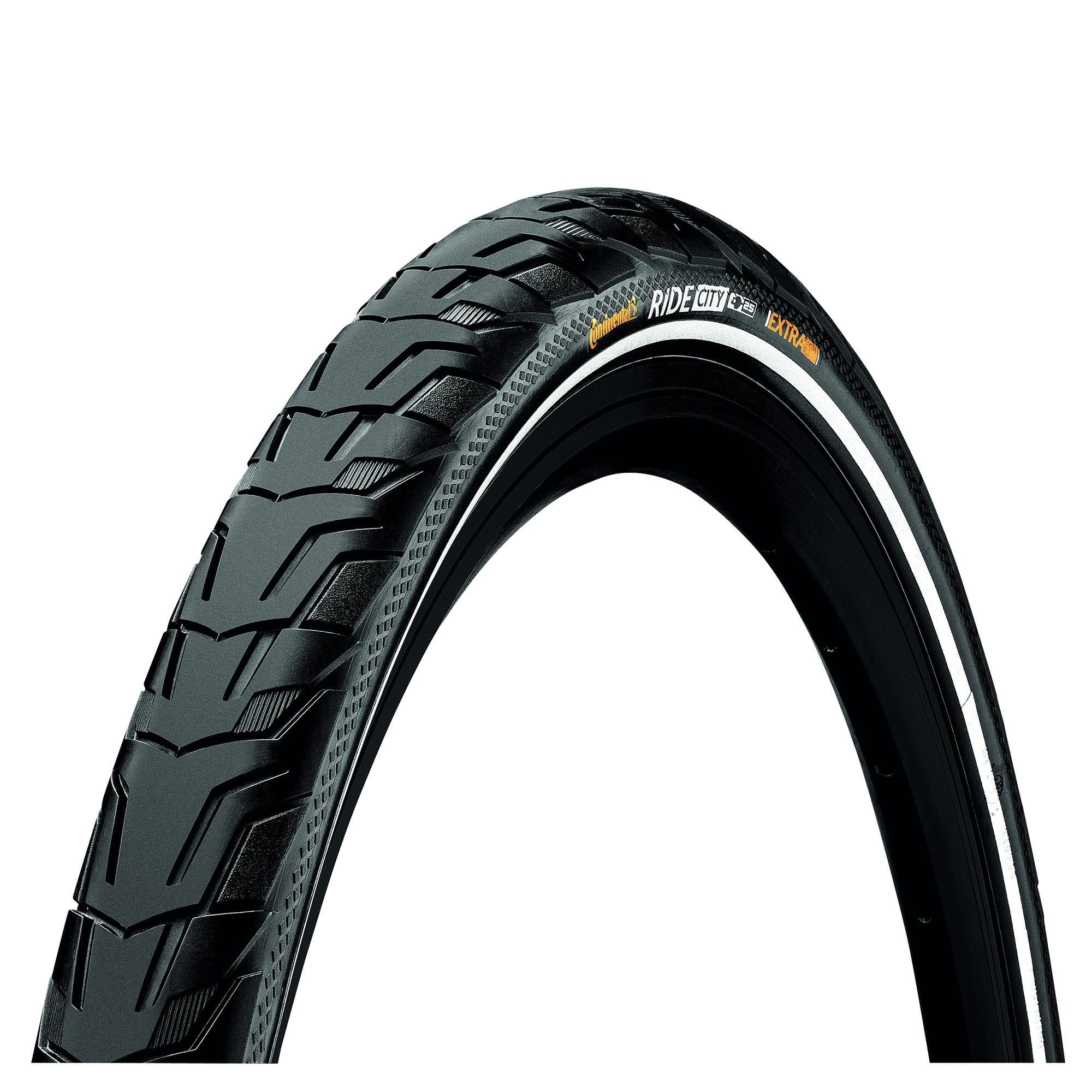 Continental Ride City Reflex Tyre - Wire Bead - Black/Black Reflex