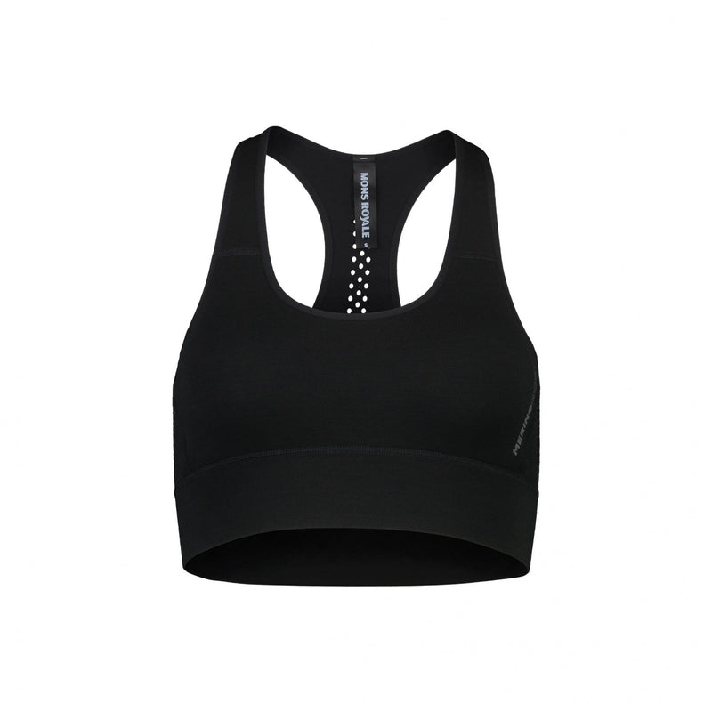 biketart Mons Royale Womens Stratos Merino Shift Sports Bra Black | biketart Rewards + Free Delivery Over £50 | 0% Finance Available on all Bikes