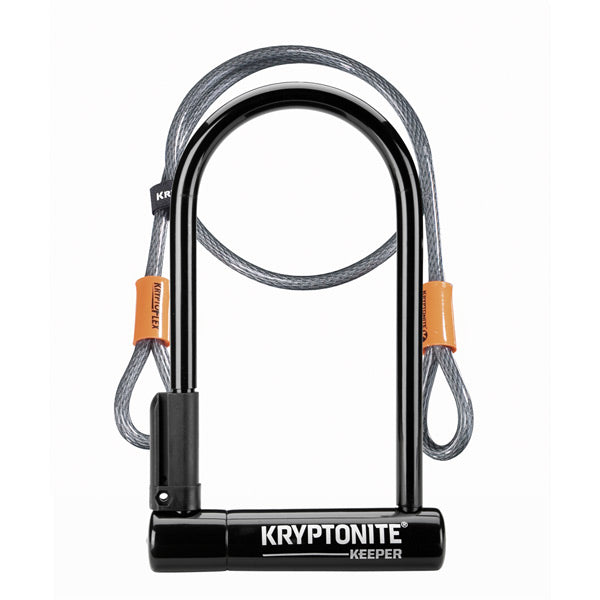 biketart Kryptonite Keeper 12 Standard U-Lock with 4 foot Kryptoflex Cable Sold Secure Silver | biketart Rewards + Free Delivery Over £50 | 0% Finance Available on all Bikes