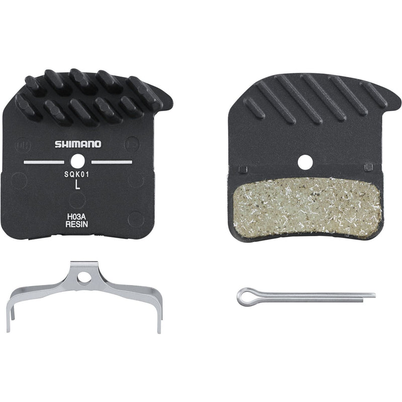 biketart Shimano H03A Saint Resin Disc Brake Pads with Cooling Fins | biketart Rewards + Free Delivery Over £50 | 0% Finance Available on all Bikes