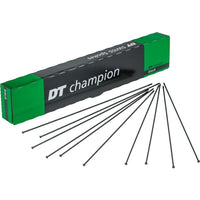 biketart DT Swiss Champion Straight Pull Black Spokes Box of 20 | biketart Rewards + Free Delivery Over £50 | 0% Finance Available on all Bikes