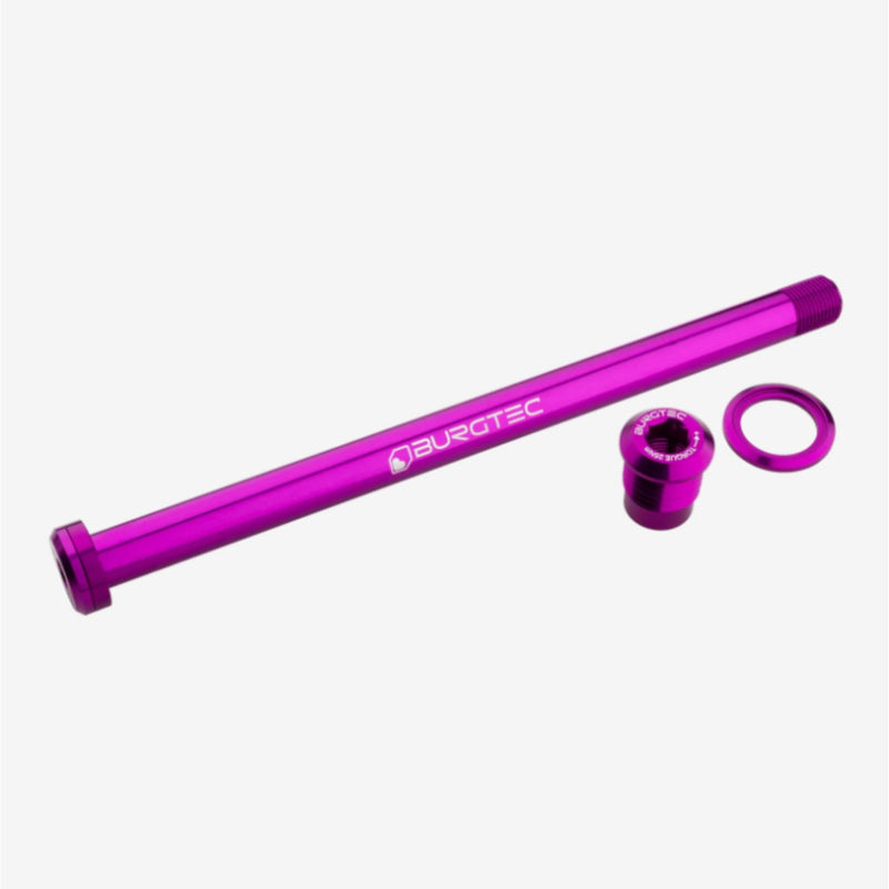 biketart Burgtec 180mm x 12mm 1.00mm Pitch Rear Axle (Nukeproof) | biketart Rewards + Free Delivery Over £50 | 0% Finance Available on all Bikes