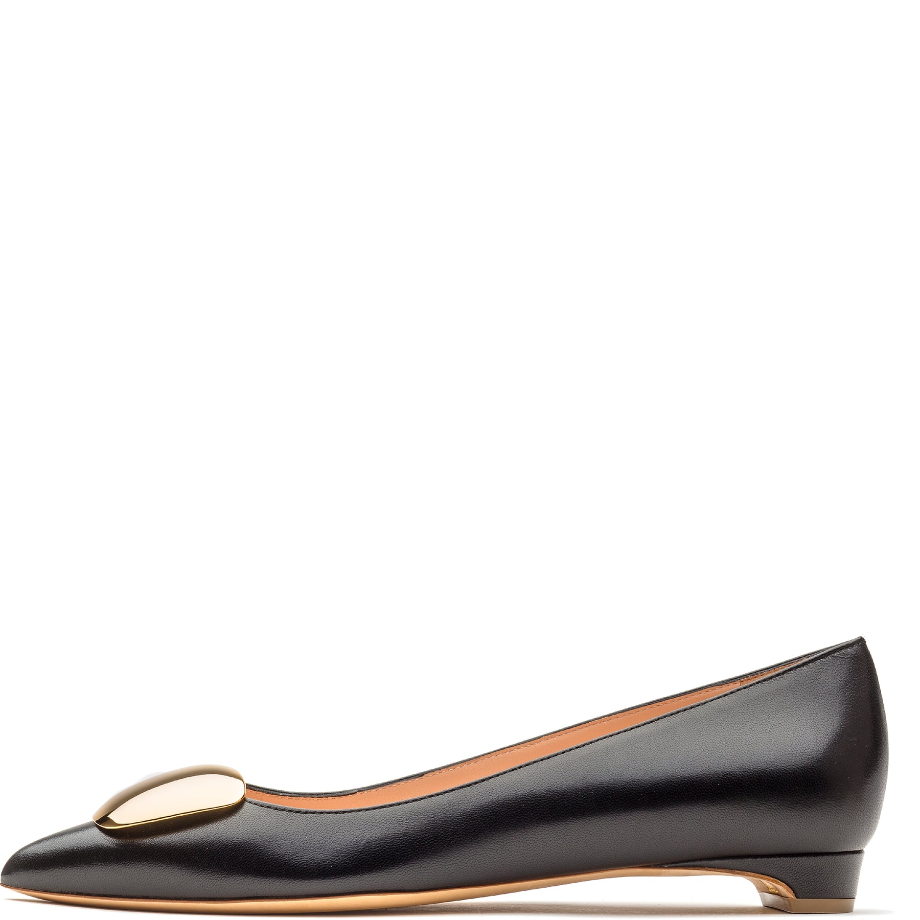 Rupert Sanderson | Bedfa in Gold Pebble Black Nappa | Black