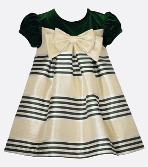 Baby Girl Christmas Dress Green and Gold