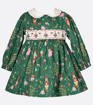 Girls Smocked Nutcracker Dress