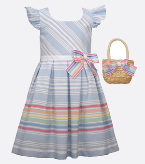 Millie Rainbow Dress with Purse