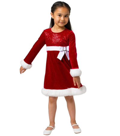 girl in santa dress