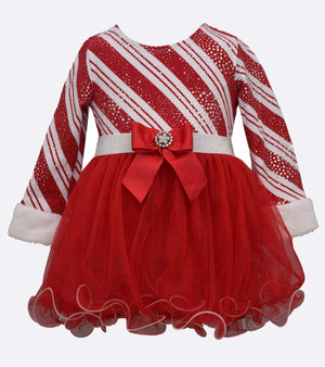 Baby Girls Christmas dress candy cane stripe tutu