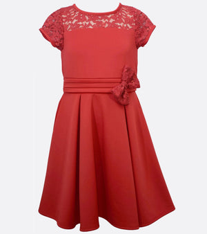 tween girls red holiday dress