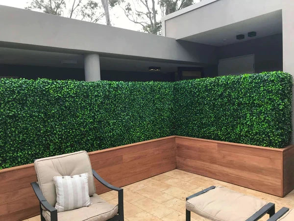 Jasmine Artifical Hedge Panel Tiles Miami Apartment Block