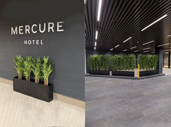 plantas artificiales en hotel