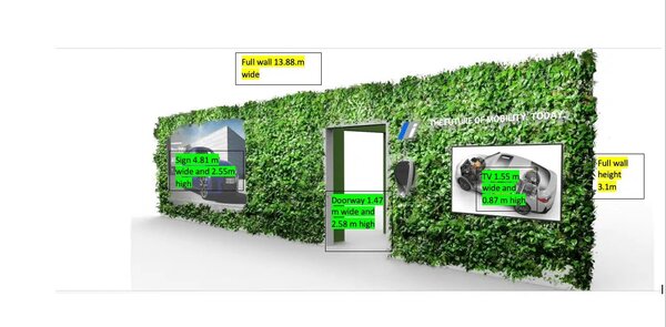 artificial green wall planning