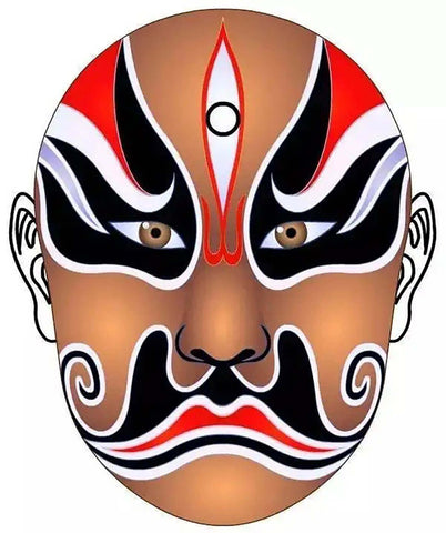 Gold and Silver Faces in Chinese Peking Opera symbolize mysteriousness, and stand for monsters or gods.