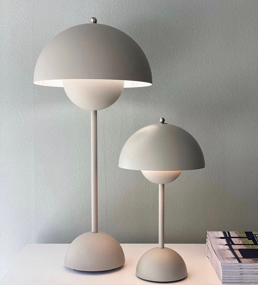 Flower pot portable chargeable table lamp designed in Denmark 1960s, Verner Panton, by A Bit Sleepy homedecor concept store