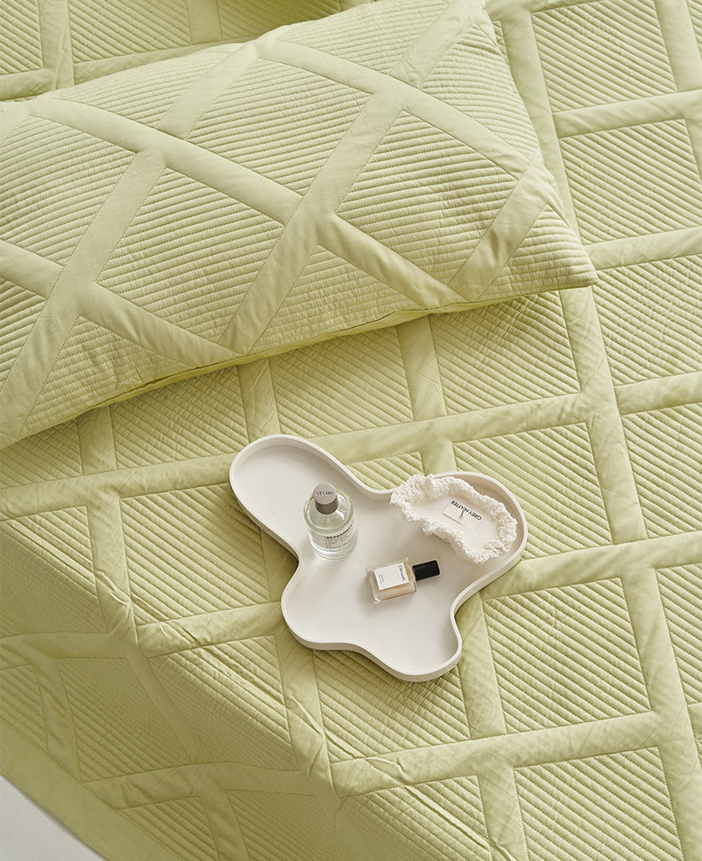 Plain white quality silk Tencel fiber quilt and pillow case, by A Bit Sleepy homeware concept store