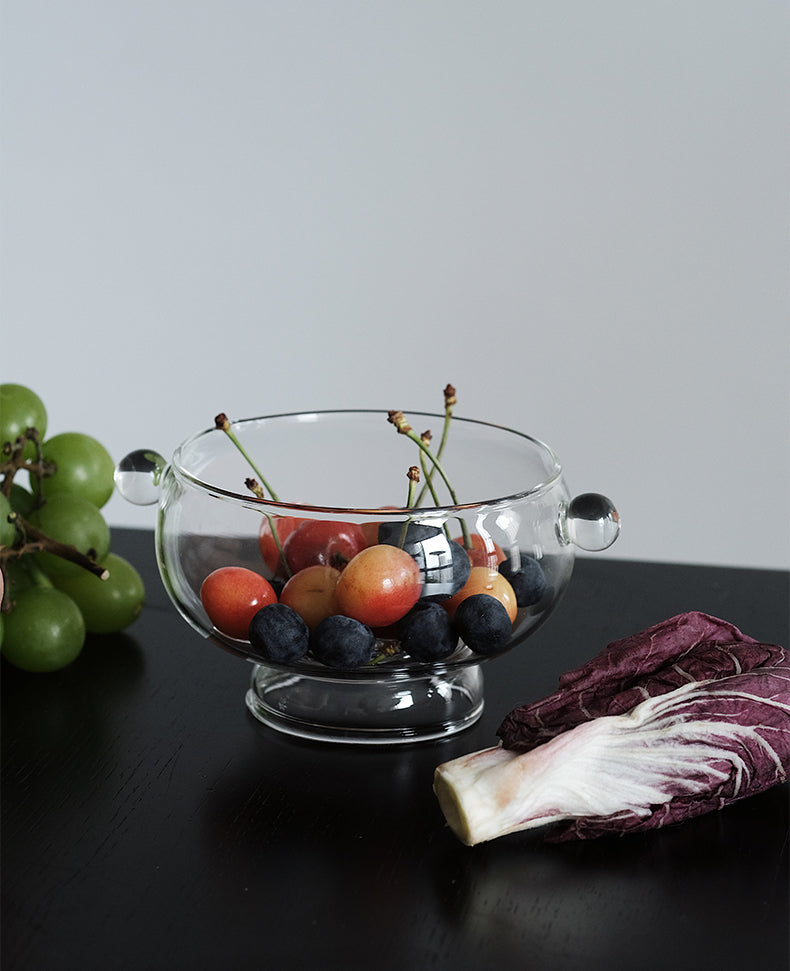 Chunky and mellow aesthetic globe glass dessert and yogurt bowl, by A Bit Sleepy homeware concept store