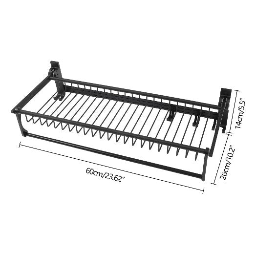 Bathroom Towel Rack with Towel Bar Towel Holder with Hooks Foldable Bathroom Shelf Wall Mount Towel Shelf Matte Black Updated