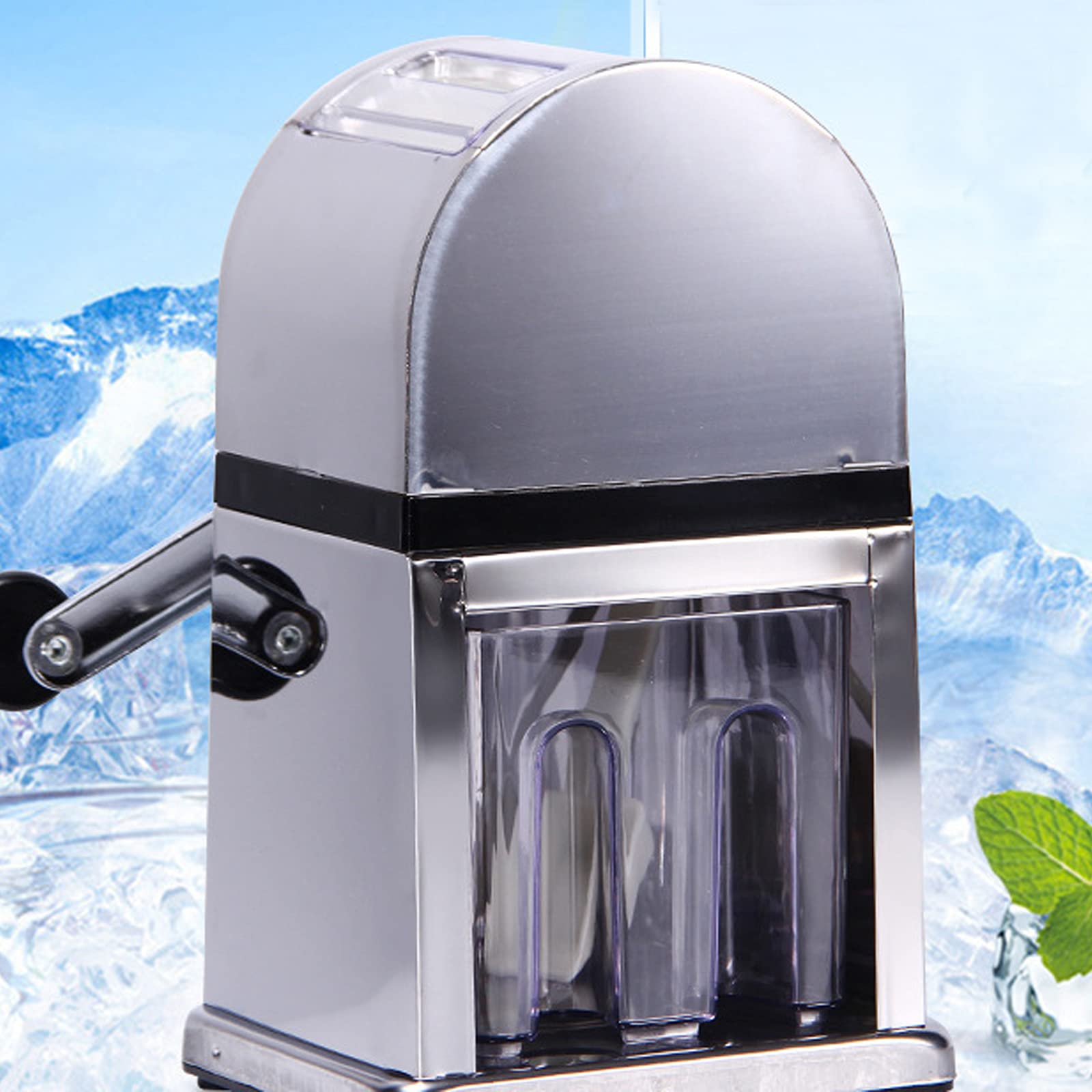 Commercial Ice Crusher Shaver Machine Crushed Ice Maker Silver Stainle Cncest