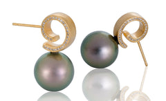 Tahitian Pearl Post Earrings