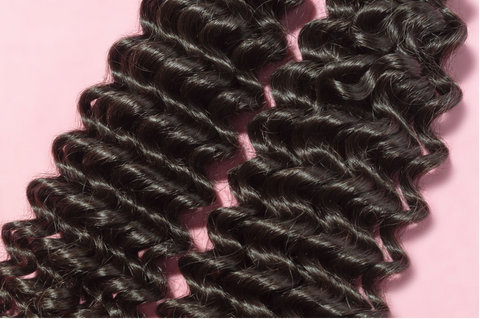Sew-in human hair extensions