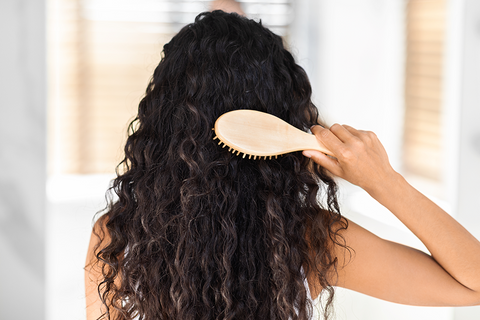 combing indian curly hair
