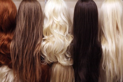 Wigs in different colors