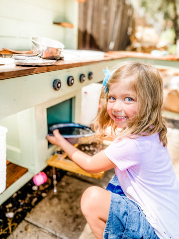 mud kitchen oven play