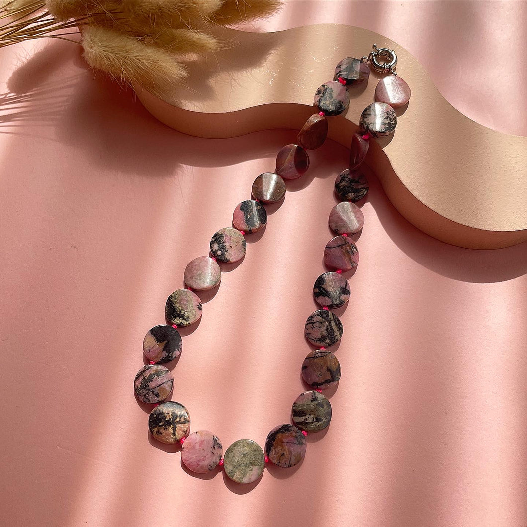 rhodonite necklace