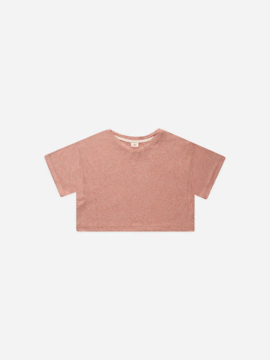 Tech Crop Tee | Heathered Lipstick