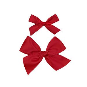 Red Satin Bow | Clip - ROBIN•riley