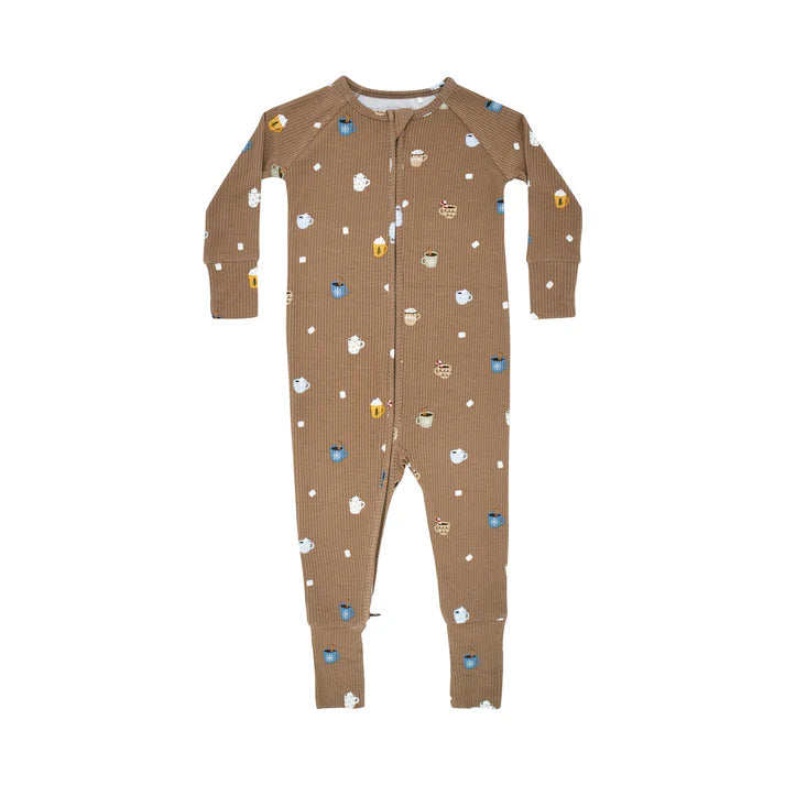 Bamboo Sleeper w/ Fold-Over Feet  | Hot Cocoa