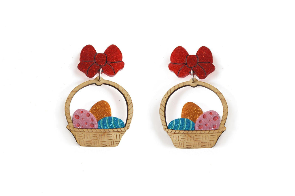 Easter Basket Earrings – Turquoise and Tequila