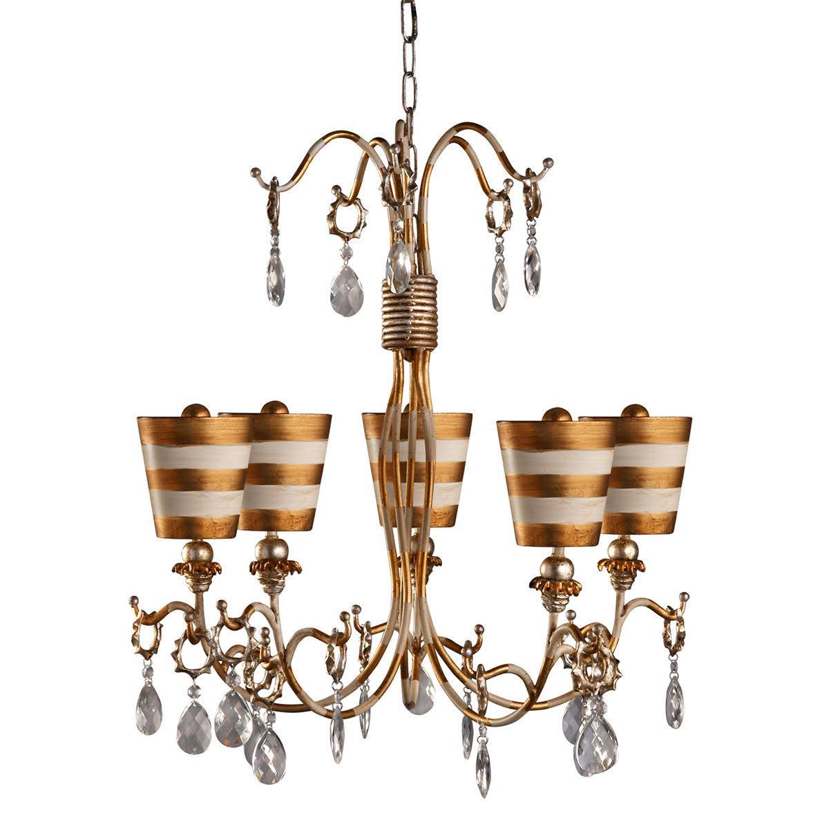 Tivoli Gold 5 Light Chandelier By Flambeau Lighting - Quirks product image