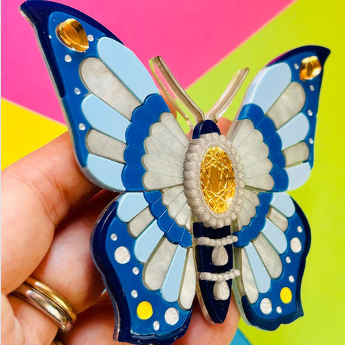 Butterfly Pin Blue 1