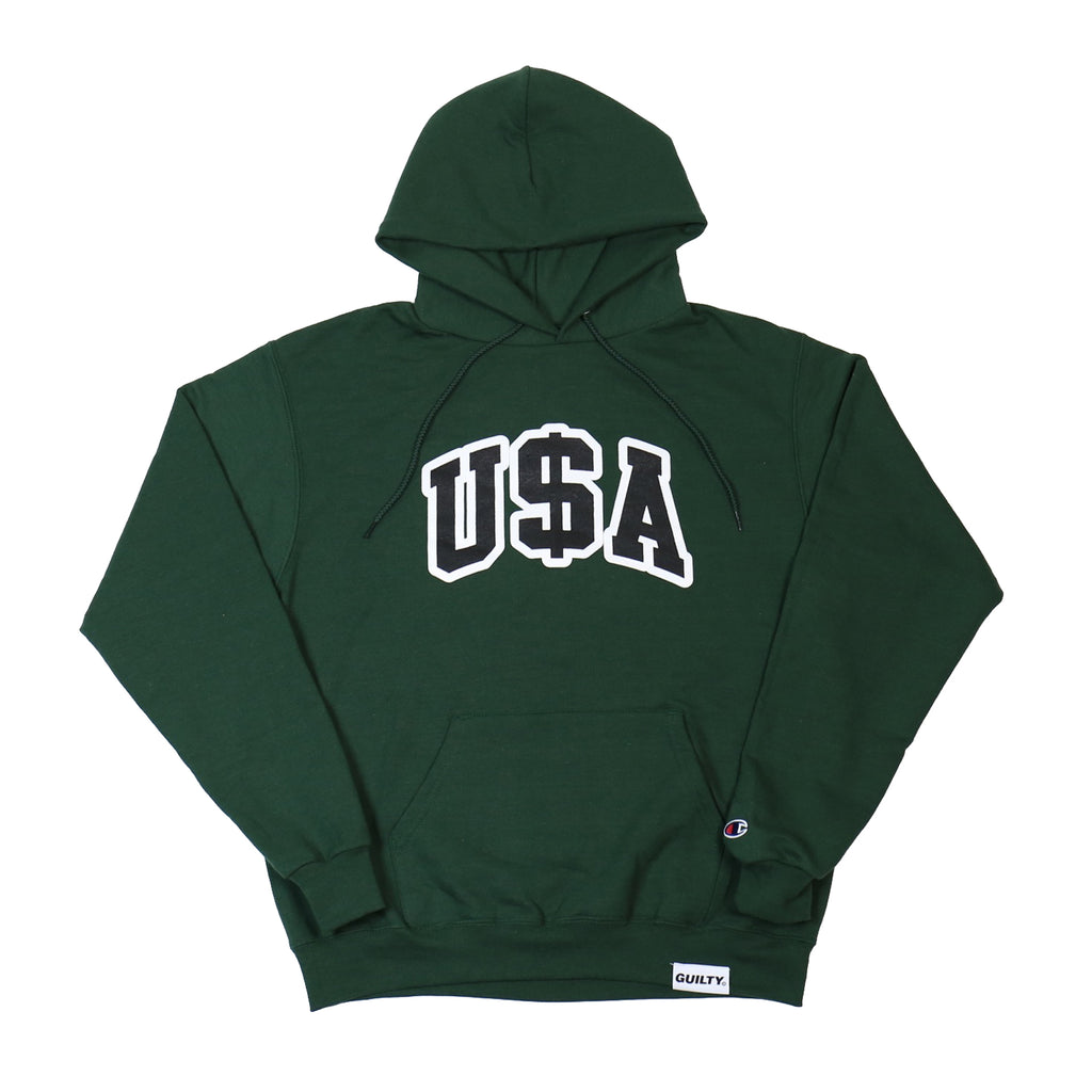 hunter green champion hoodie