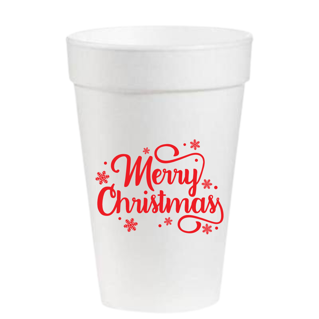 Thanksgiving Retro Family - 16oz Styrofoam Cups - Pink Machine