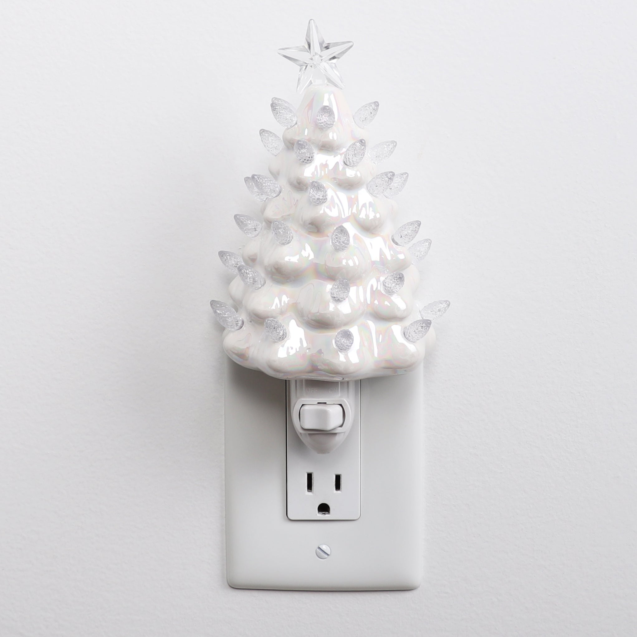 white christmas tree night light