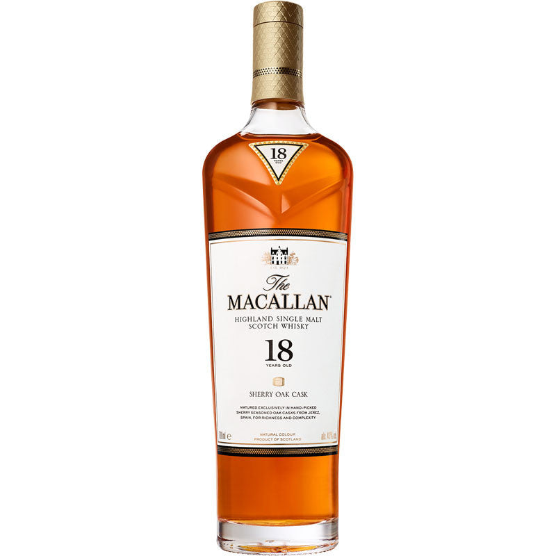 Macallan 18 Year Sherry Oak Cask Highland Single Malt Scotch Whisky 750mL - Mega Wine and Spirits product image