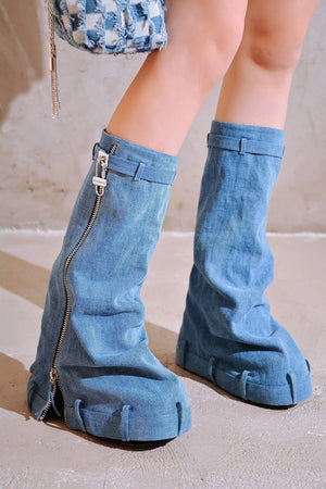 Cape Robbin Fold Over Denim Jenas - SHOE TIME