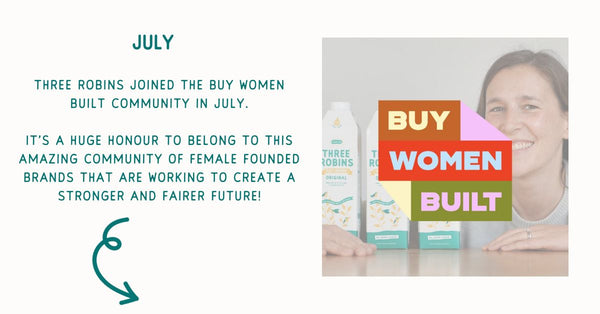 Three robins joined the buy women built community in July.