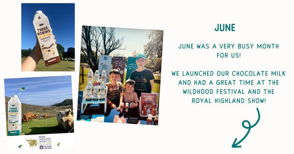 June was a very busy month for us!   we launched our chocolate milk and had a great time at the wildhood festival and the Royal Highland show!