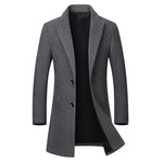 Winter Wool Jacket Men&#39;s High-quality Wool Coat casual Slim collar wool coat Men&#39;s long cotton collar trench coat