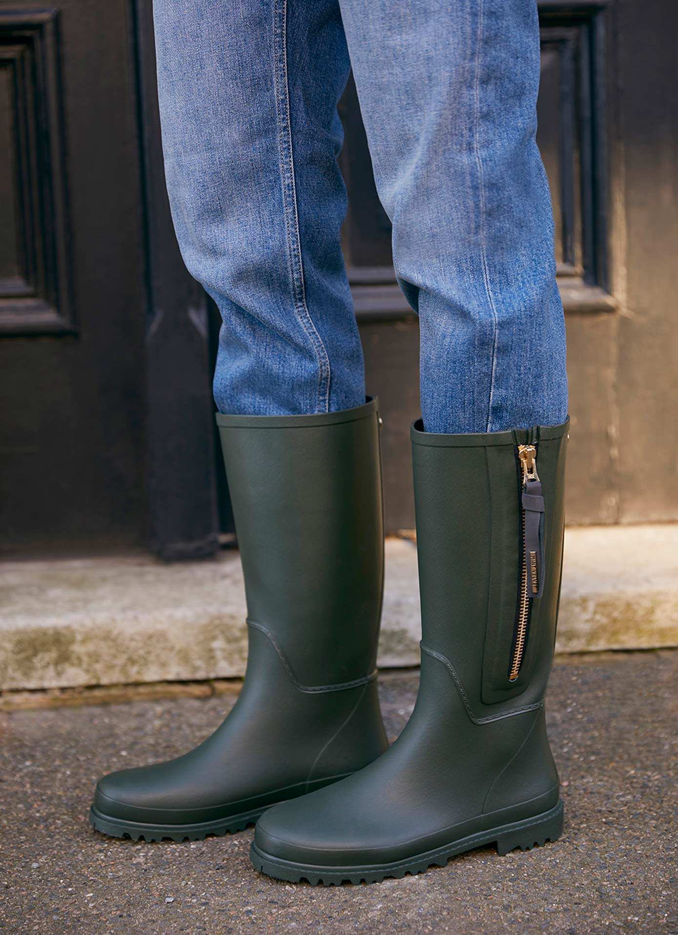 womens khaki wellies