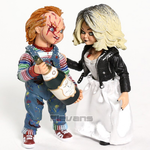 Bonecos Filme A Noiva de Chucky Tiffany e Chuky Neca