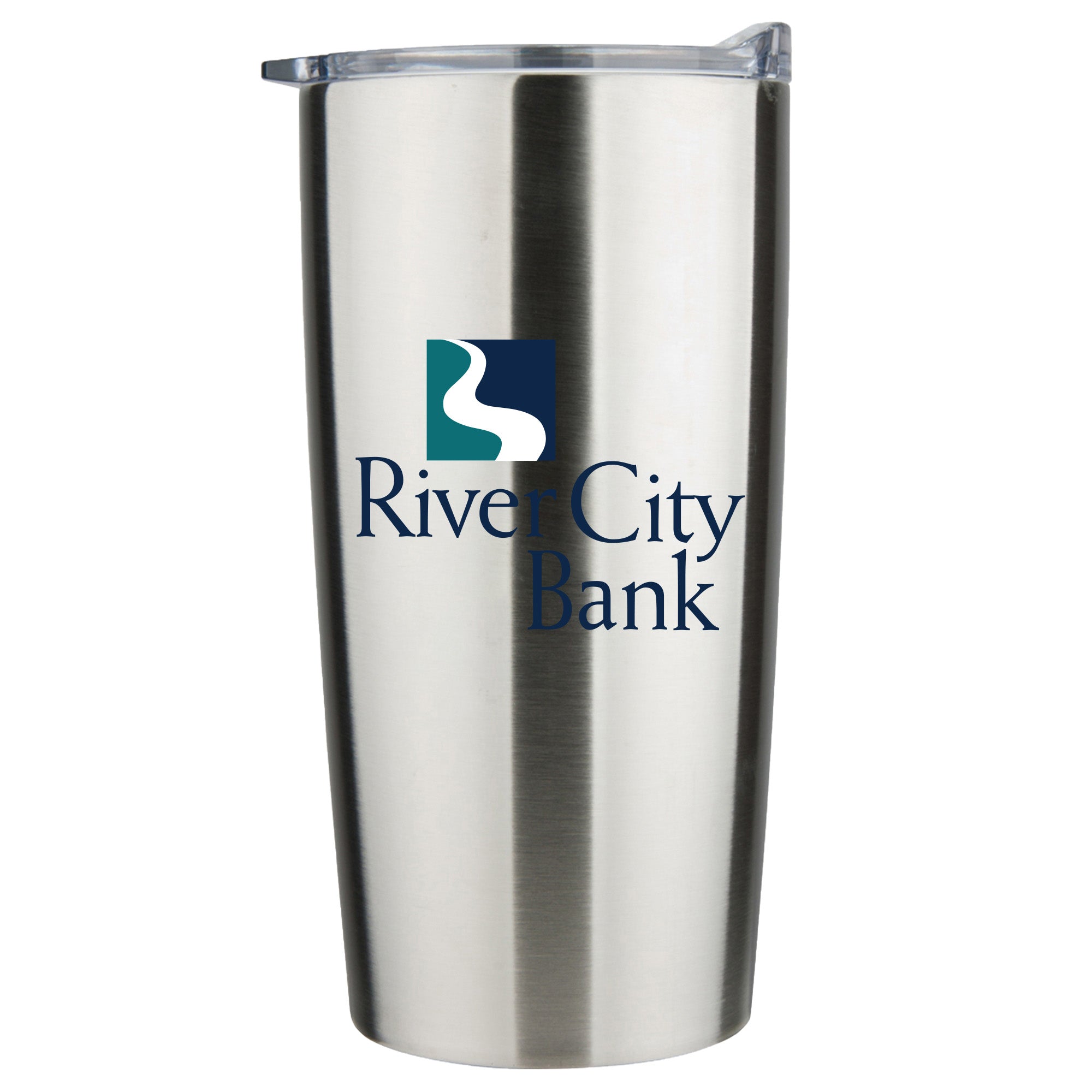 Straight Tumbler w/ Plastic Liner & Plastic Handle - 20 oz.