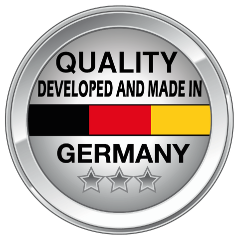 Badge de qualité : développé et fabriqué en Allemagne
