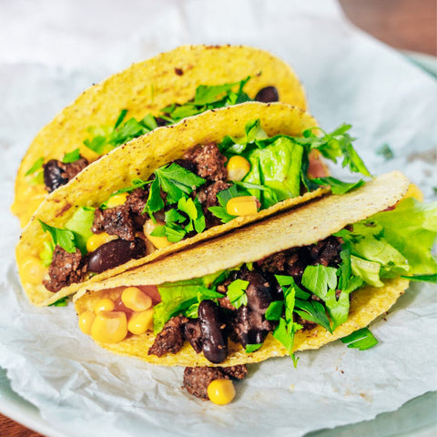 Tacos mit Insektenburgerpatty