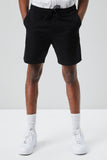 Black Cotton-Blend Drawstring Shorts 2