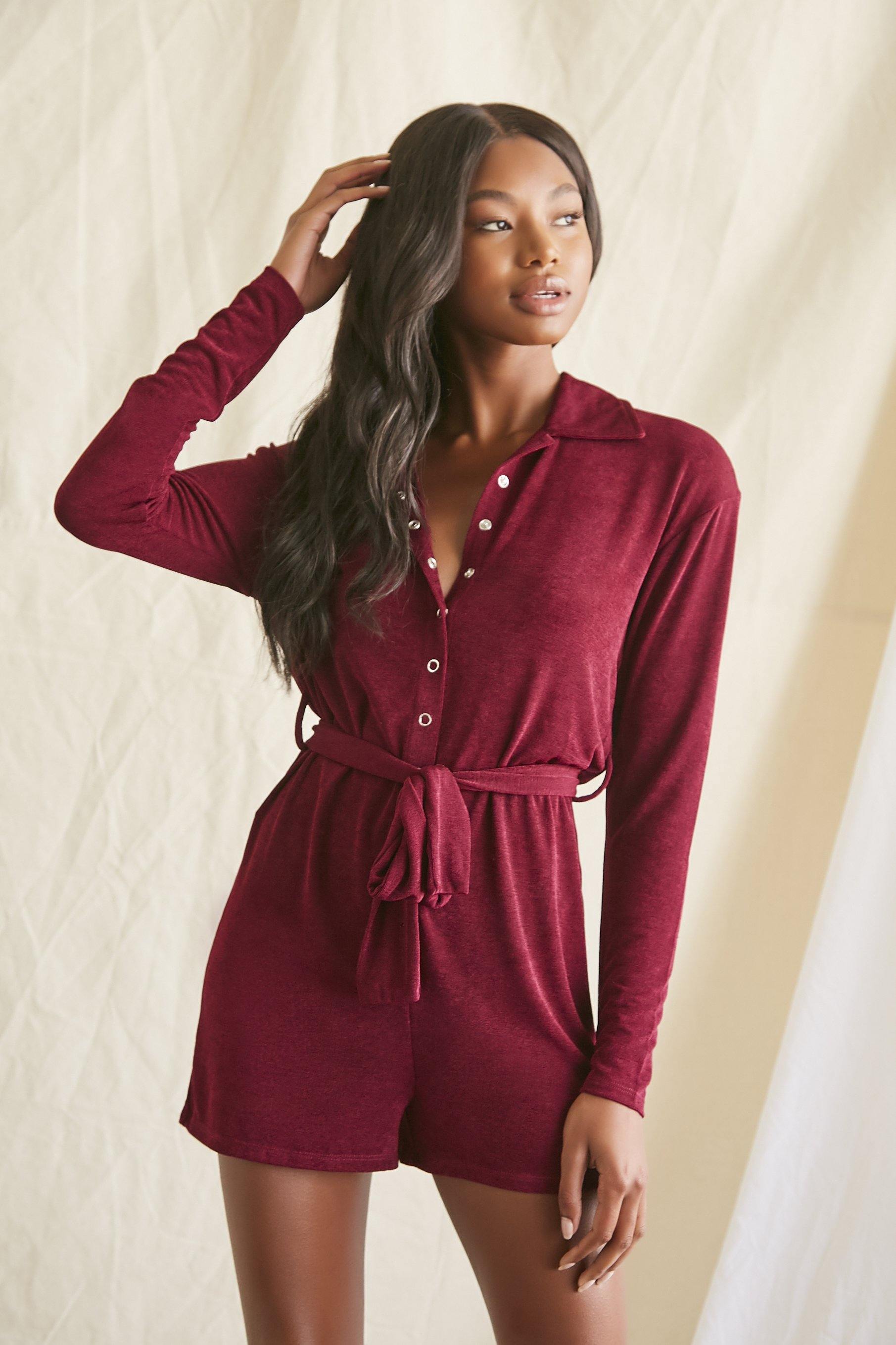 collared romper womens