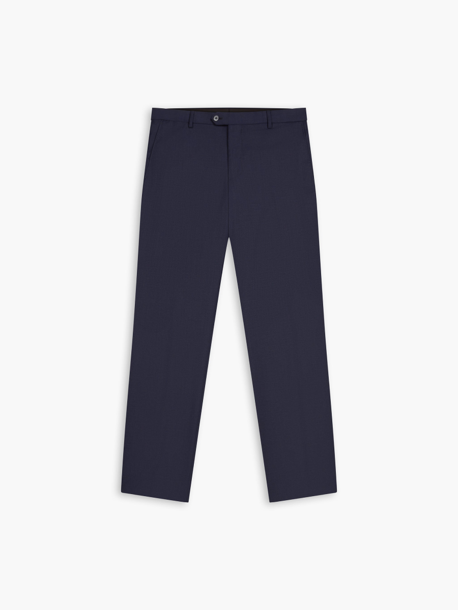 Costello Polywool Skinny Navy Textured Suit Trouser